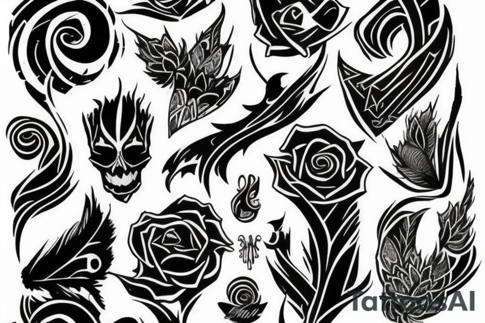 ripped fabric tattoo idea