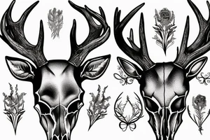 Deer skull tattoo idea