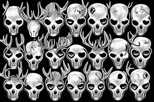 Deer skull tattoo idea