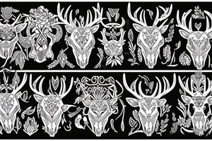 Deer skull tattoo idea