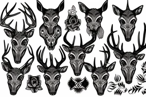 Deer skull tattoo idea