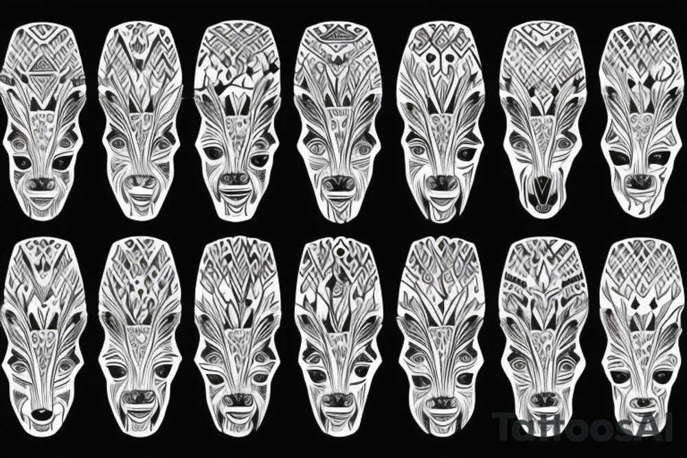 Head of deer tattoo idea