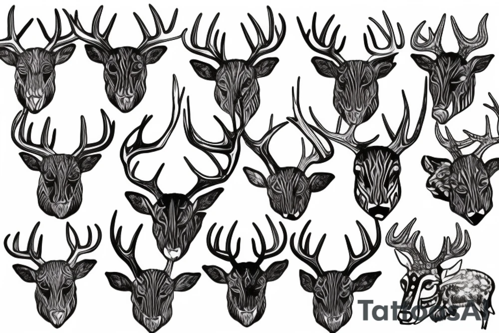 Head of deer tattoo idea