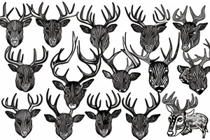 Head of deer tattoo idea