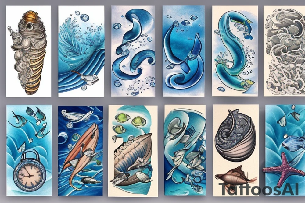 ocean theme tattoo idea