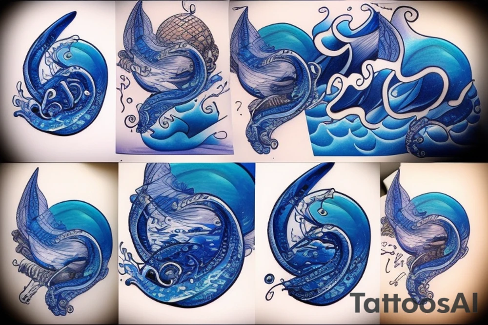 ocean theme tattoo idea