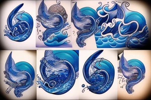 ocean theme tattoo idea