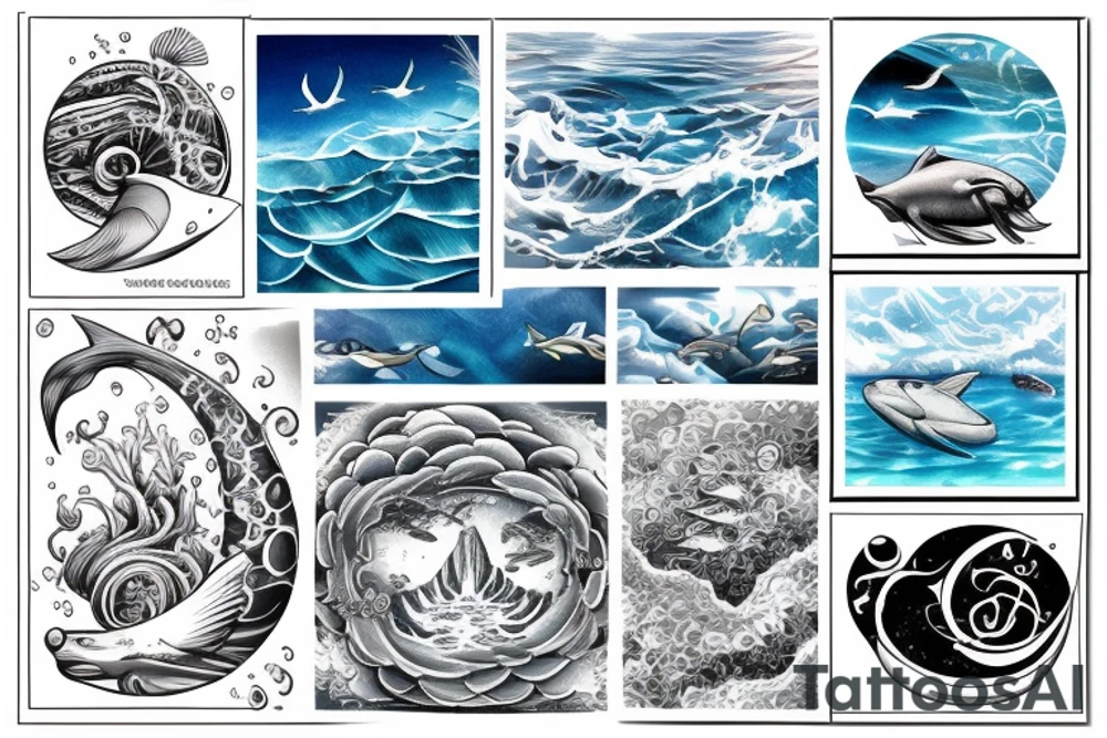 ocean theme tattoo idea