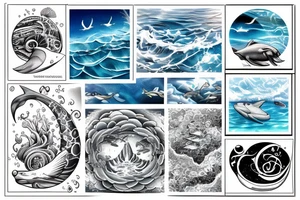 ocean theme tattoo idea
