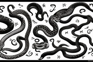 A four eyed snake eating its tail tattoo idea