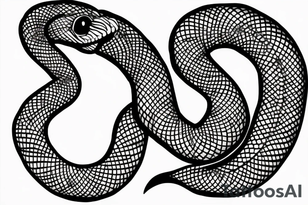 A four eyed snake eating its tail tattoo idea