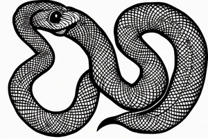 A four eyed snake eating its tail tattoo idea