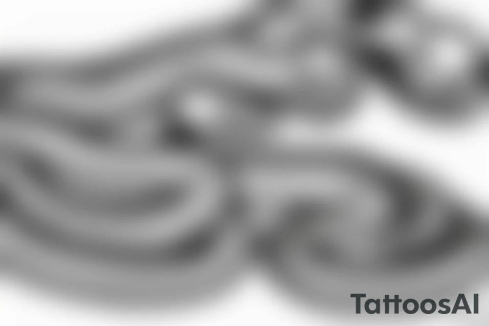 A four eyed snake eating its tail tattoo idea