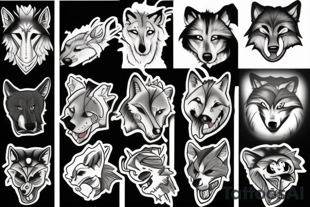 wolf tattoo idea