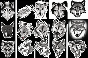 wolf tattoo idea