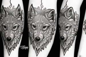 wolf tattoo idea