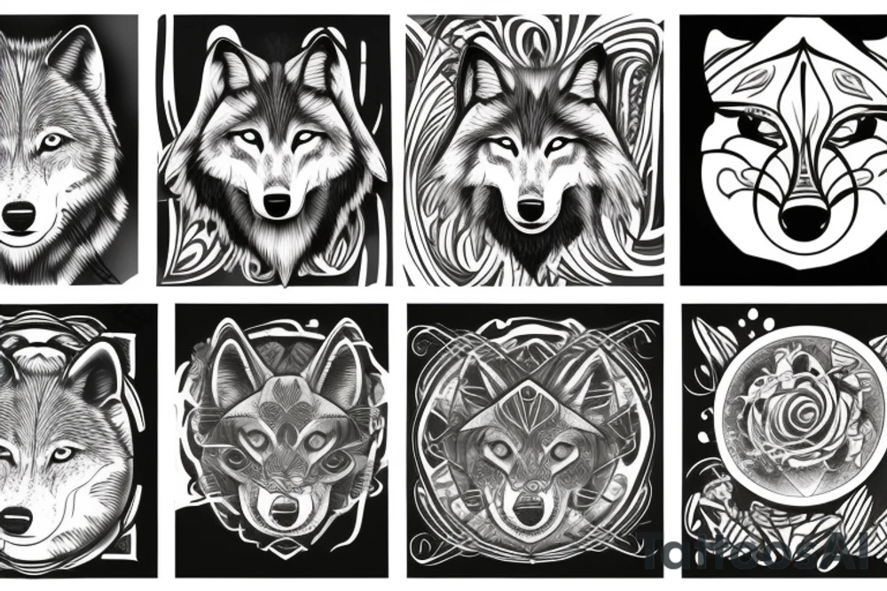 wolf tattoo idea