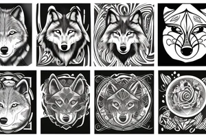 wolf tattoo idea