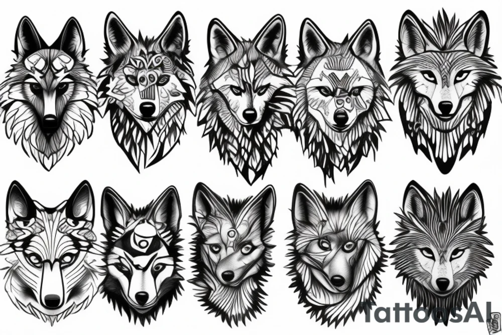 wolf tattoo idea