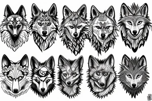 wolf tattoo idea