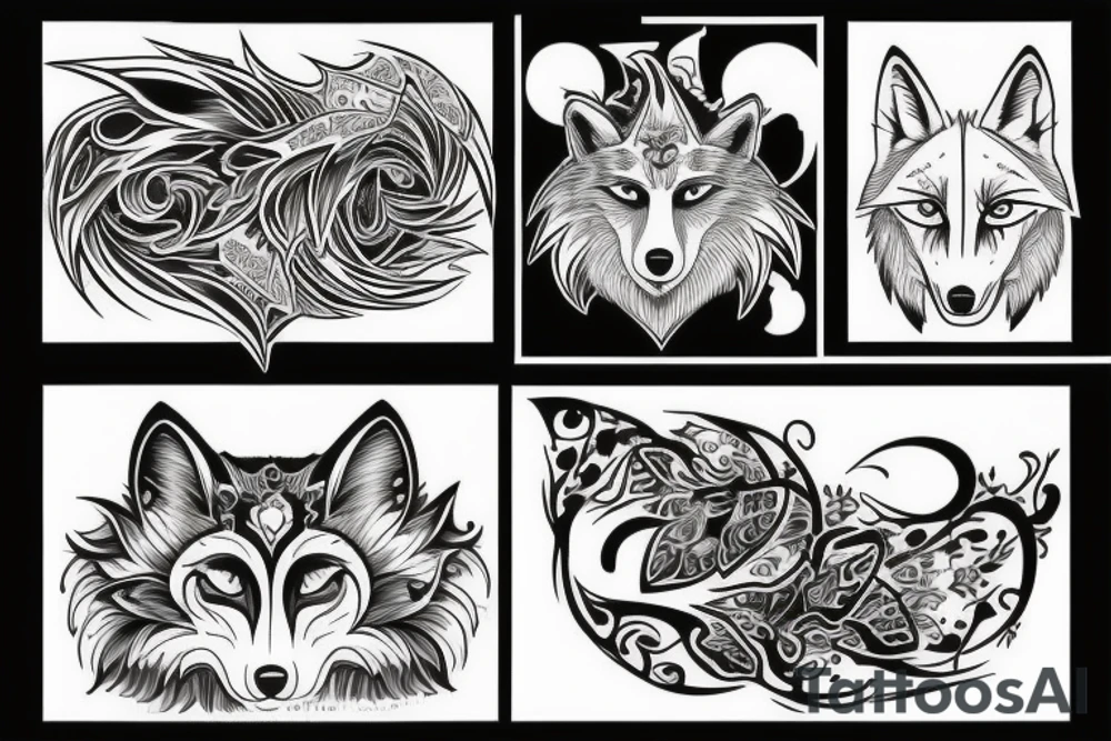 wolf tattoo idea