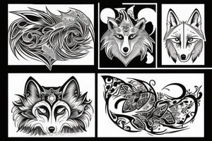 wolf tattoo idea