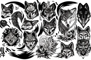 wolf tattoo idea