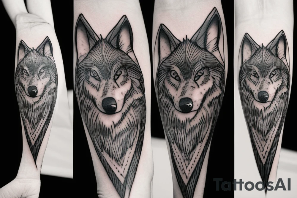 wolf tattoo idea