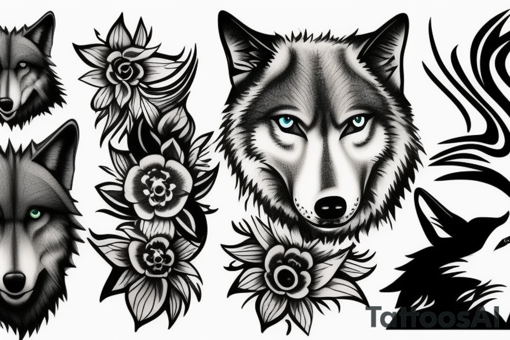 wolf tattoo idea