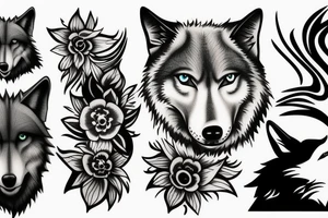 wolf tattoo idea