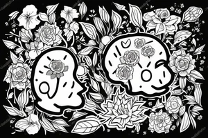 A brain with the words find someone who grows flowers in the darkest parts of you tattoo idea