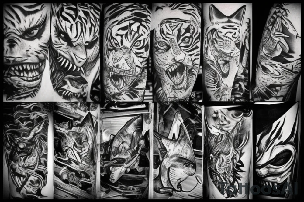 tiger shark tattoo idea