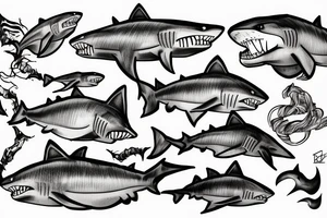 tiger shark tattoo idea
