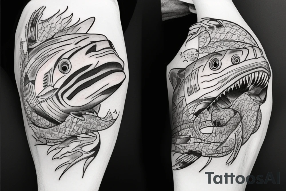 tiger shark tattoo idea