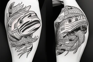 tiger shark tattoo idea
