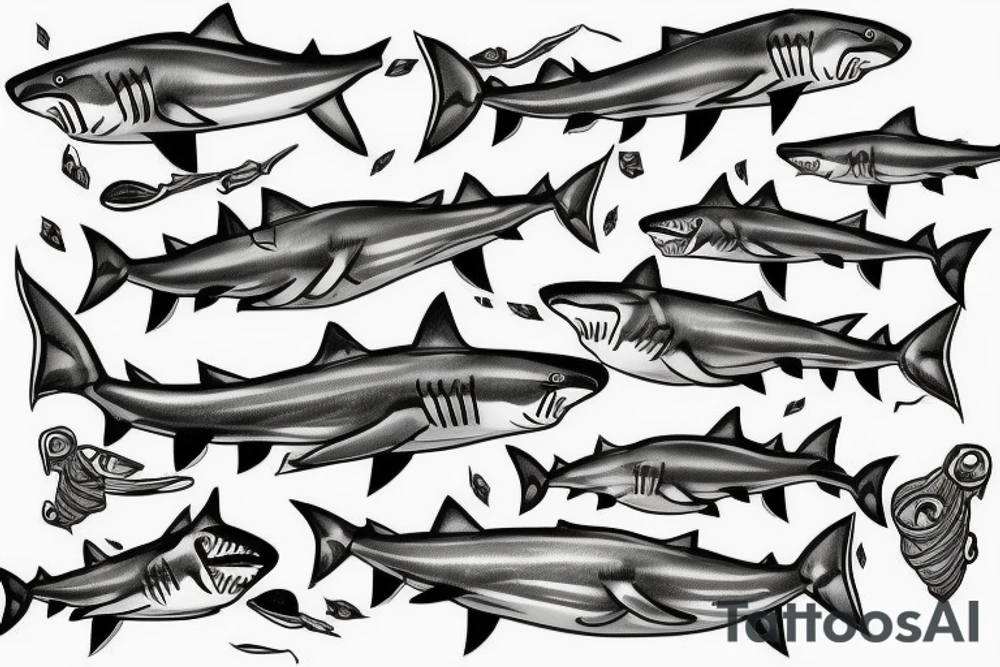 tiger shark tattoo idea