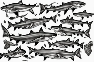 tiger shark tattoo idea