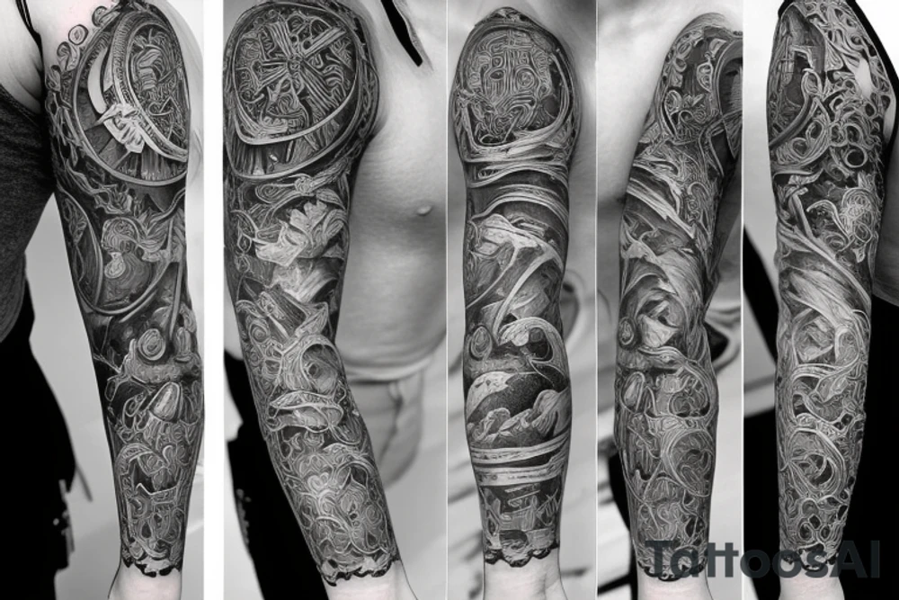 Rosary sleeve tattoo idea