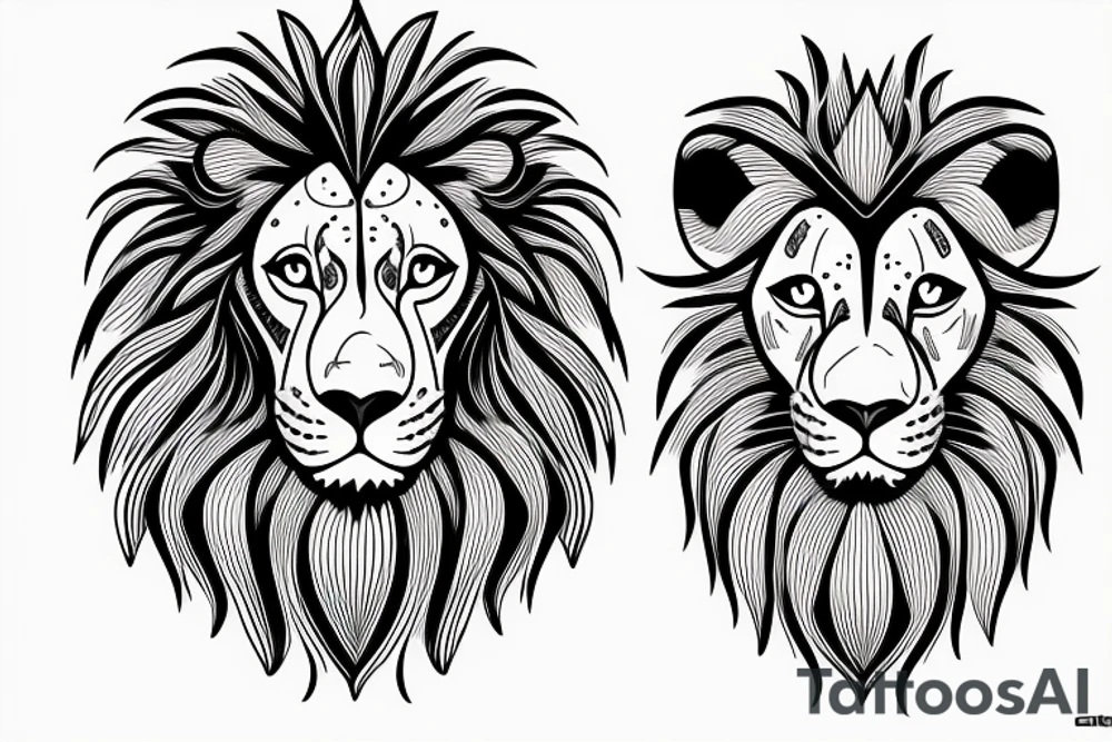 Lion sleeve tattoo tattoo idea