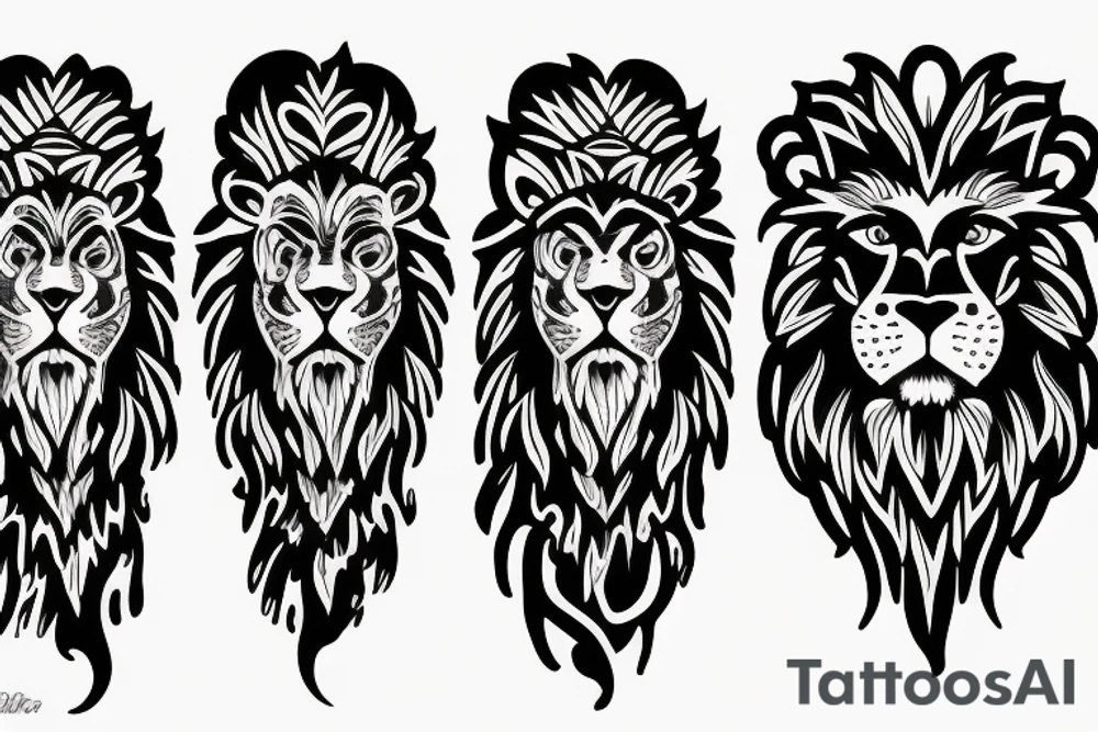 Lion sleeve tattoo tattoo idea