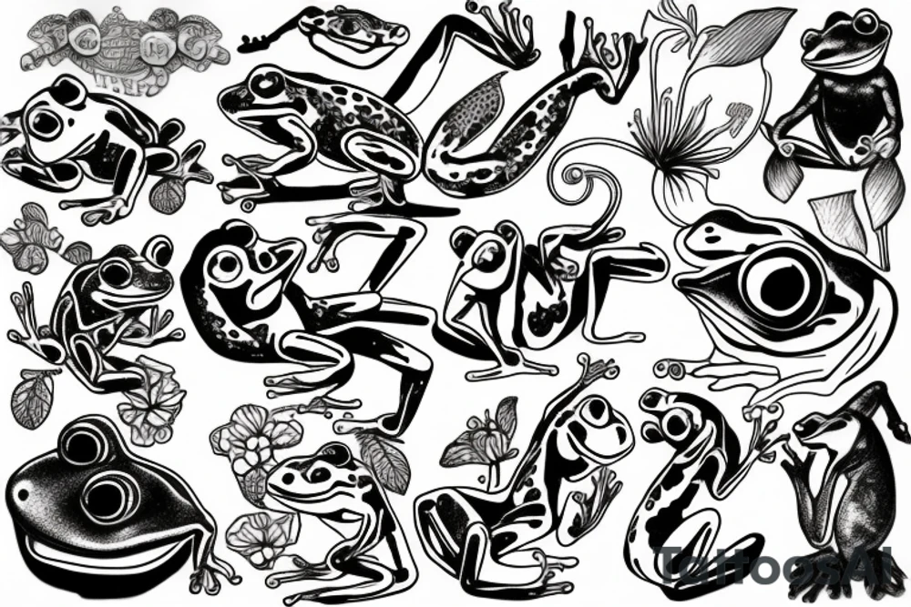 frog smoking tattoo idea