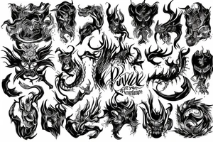 Devil dancing in fire tattoo idea