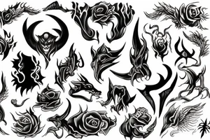 Devil dancing in fire tattoo idea