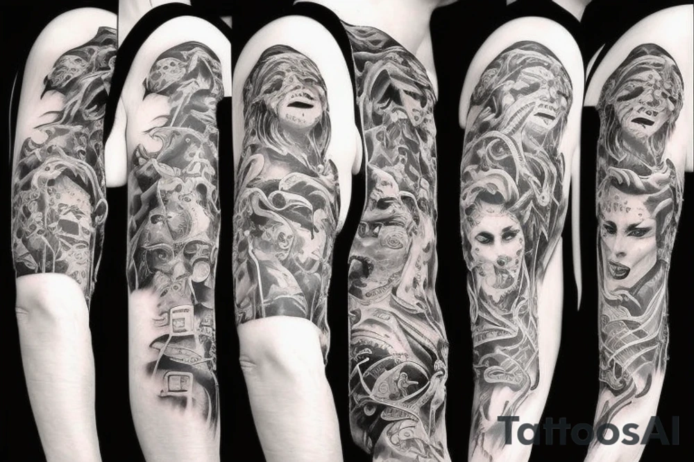 Devil dancing in fire tattoo idea
