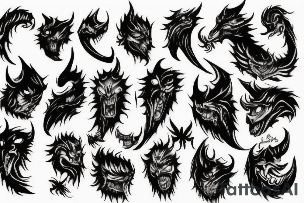 Devil dancing in fire tattoo idea