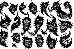 Devil dancing in fire tattoo idea