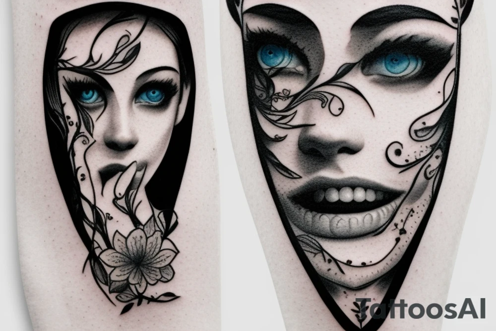 Juice box white
 crying eyes tattoo idea