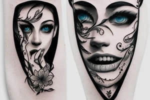 Juice box white
 crying eyes tattoo idea
