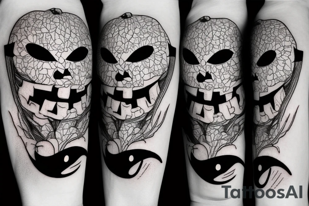 sad pumpkin carving another pumpkin tattoo idea