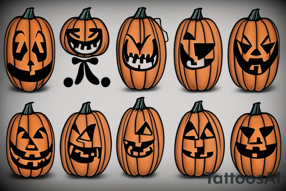 sad pumpkin carving another pumpkin tattoo idea